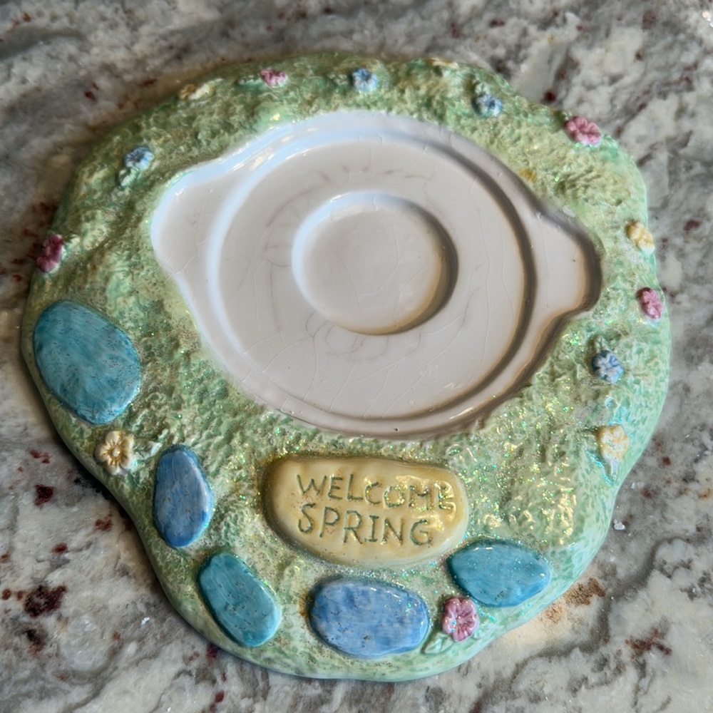 Vintage Avon 2003 Luminous Treasures Spring Garden Tealight House - Picture 6 of 11
